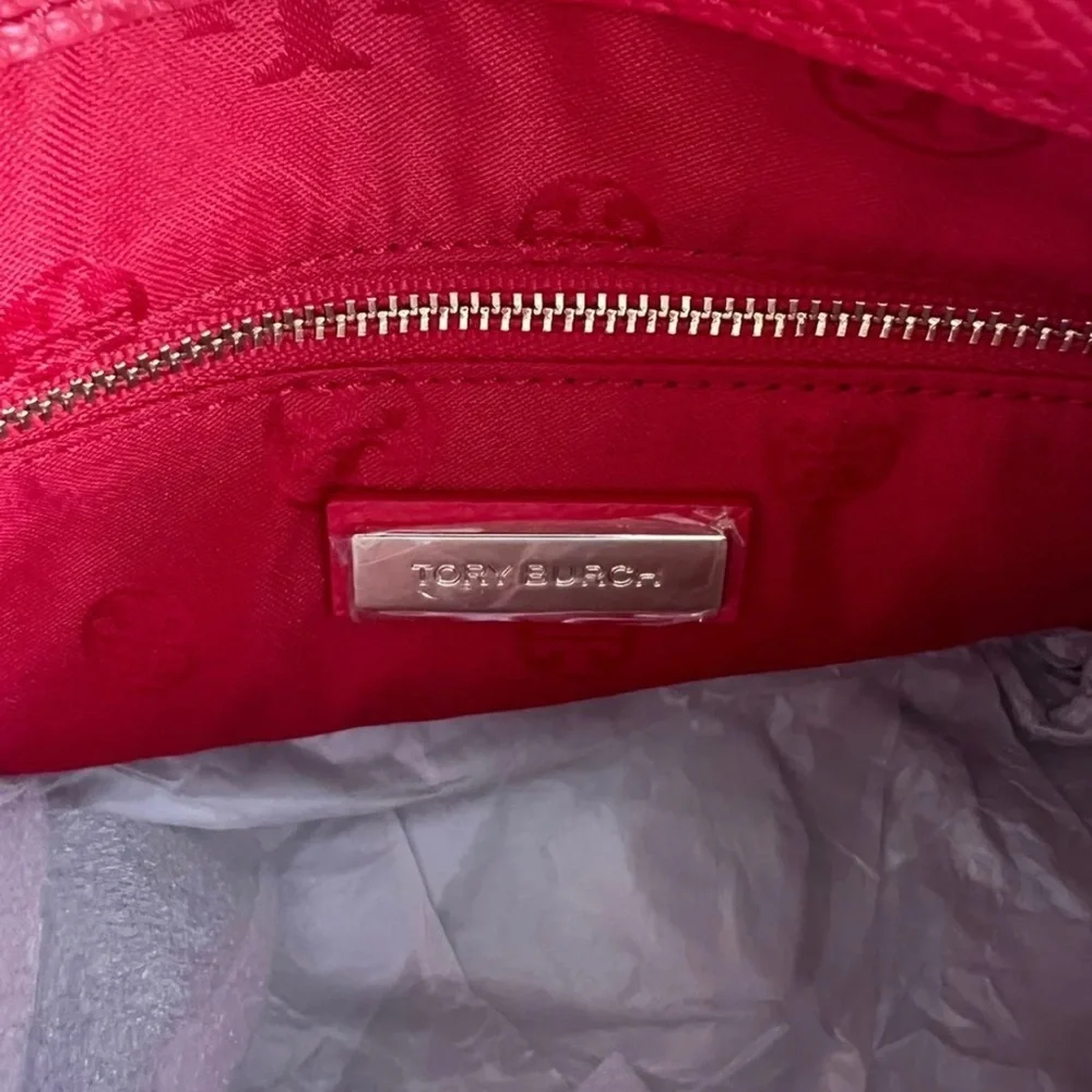 NWT “Tory Burch” Liberty Red Thea Satchel Handbag - Picture 5 of 5